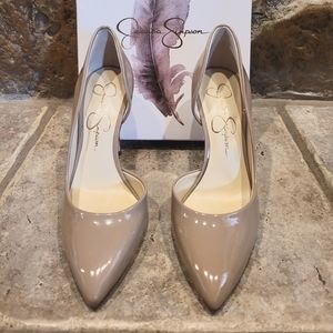 Jessica Simpson Women's 5.5 Beige d'Orsay High Heels